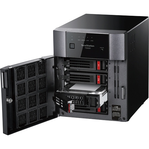 バッファロー　ＴｅｒａＳｔａｔｉｏｎ　ＮＡＳ専用ＨＤＤ搭載　法人向けＮＡＳ　デスクトップモデル　４ドライブ　４ＴＢ　ＴＳ３４２０ＤＮ０４０４　１台4