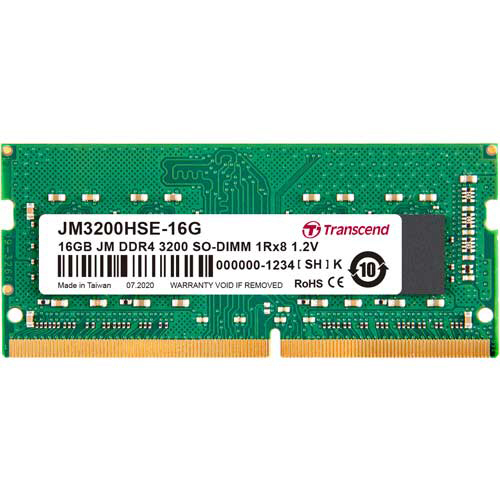 たのめーる】トランセンド DDR4 3200MHz SO-DIMM 1R×8 16GB JM3200HSE ...