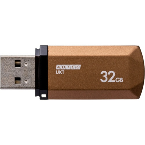 アドテック　ＵＳＢ２．０　キャップ式フラッシュメモリ　３２ＧＢ　シャンパンゴールド　ＡＤ－ＵＫＴＳＧ３２Ｇ－Ｕ２Ｒ　１個2