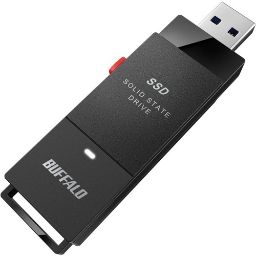 バッファロー　ＵＳＢ３．２（Ｇｅｎ１）　ポータブルＳＳＤ　スティック型　５００ＧＢ　ブラック　ＳＳＤ－ＰＵＴ５００Ｕ３－ＢＫＣ　１台1