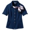 セロリー　オーバーシャツ（リボン付）　エアフロートソアロン　ネイビー　５号　Ｓ－５０１２１－５　１着