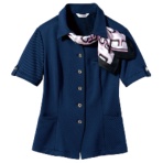 セロリー オーバーシャツ（リボン付） エアフロートソアロン　ネイビー　Ｓ－５０１２１