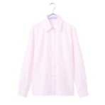 神馬本店　長袖ブラウス　ファインカルゼ　ピンク　１５号　ＳＡ０３１Ｂ－３－１５　１着