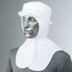 アイトス　衛生頭巾　裏綿ポプリン　ホワイト　フリーサイズ　ＨＨ４０１－００１　１個