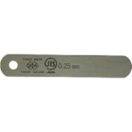 永井ゲージ製作所　ＤＩＡ　ＪＩＳ規格すきまゲージリーフ０．２５Ｘ７５Ａ型　７５Ａ０．２５　（０．２５Ｘ１２．７Ｘ７５ＭＭ）　１個