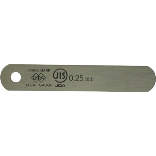 永井ゲージ製作所　ＤＩＡ　ＪＩＳ規格すきまゲージリーフ０．２５Ｘ７５Ａ型　７５Ａ０．２５　（０．２５Ｘ１２．７Ｘ７５ＭＭ）　１個1