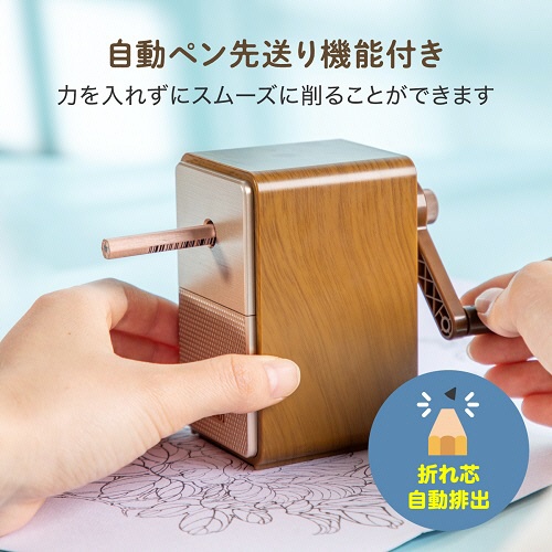 デリ　手動鉛筆削り　ウッド　ＤＬＩ－ＳＰＳ７１１６０ＷＯ　１個2