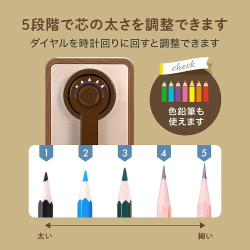 デリ　手動鉛筆削り　ウッド　ＤＬＩ－ＳＰＳ７１１６０ＷＯ　１個3