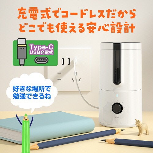 デリ　全自動鉛筆削り　ホワイト　ＤＬＩ－ＳＥＳＶＡ８ＷＨ　１個7