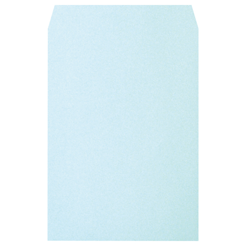 たのめーる】ハート 透けないカラー封筒 角2 パステルブルー 100g/m2