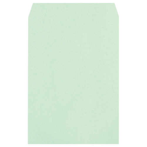 たのめーる】ハート 透けないカラー封筒 角2 パステルグリーン 100g/m2