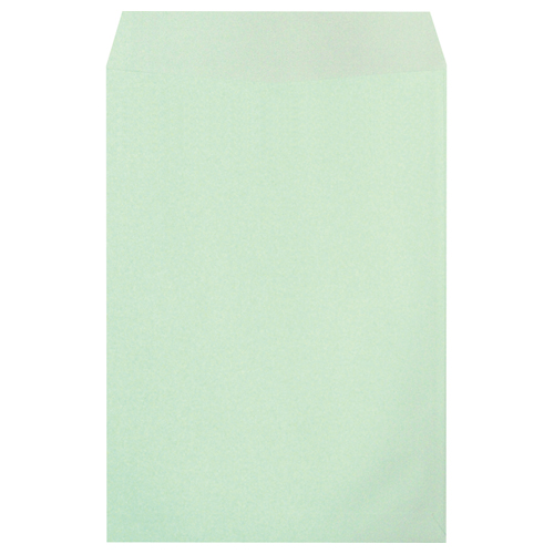 たのめーる】ハート 透けないカラー封筒 角2 パステルグリーン 100g/m2