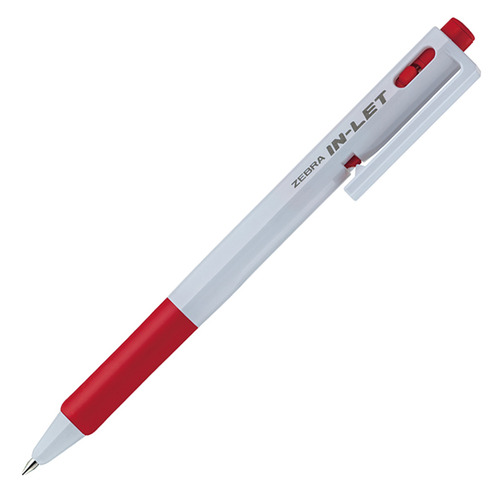 【クリックでお店のこの商品のページへ】ゼブラ 油性ボールペン インレット・ホワイト 0.7mm 赤 BN15-R 1本 BN15-R
