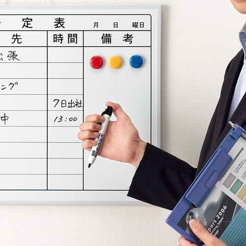 ＴＡＮＯＳＥＥ　ノック式ホワイトボードマーカー　カートリッジタイプ　角芯　黒　１本2