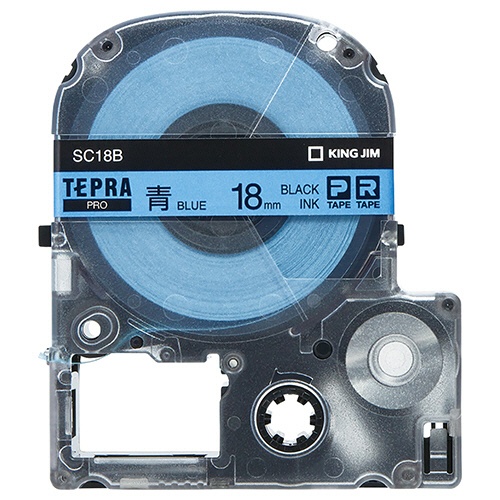 キングジム　テプラ　ＰＲＯ　テープカートリッジ　パステル　１８ｍｍ　青／黒文字　ＳＣ１８Ｂ－５Ｐ　１パック（５個）1