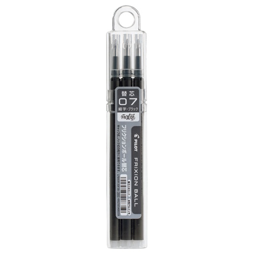パイロット　ゲルインキボールペン　フリクションボール替芯　０．７ｍｍ　ブラック　キャップ式ノック式両用　ＬＦＢＫＲＦ３０Ｆ３Ｂ　１パック（３本）1