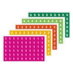 コクヨ　ナンバーシール（ミックス）　（１～５）　ハードカラー　Ｌ－ＦＣＭ－１　１パック（３００片：６０片×５シート）