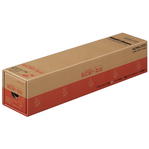 コクヨ　ダブルクリップ（Ｓｃｅｌ－ｂｏ）　業務パック　豆　口幅１５ｍｍ　黒　クリ－ＪＢ３６Ｄ　１パック（２００個：１０個×２０箱）1