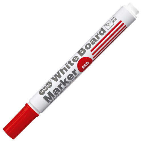 【クリックでお店のこの商品のページへ】TANOSEE ホワイトボードマーカー 中字丸芯 赤 1本 TS-WBMBG-R