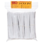 アイ・ジー・オー　ツイストタイ　ＰＶＣ製　幅４ｍｍ×長さ１０ｃｍ　白　ＶＷＨ－０４１０　１パック（１０００本）