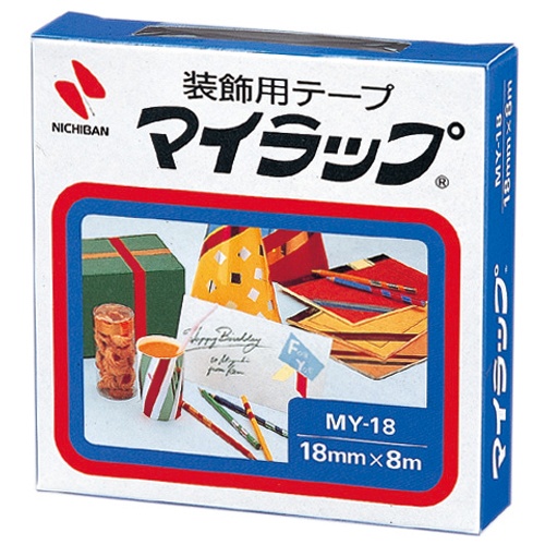 ニチバン　装飾用テープ　マイラップ　幅１８ｍｍ×長さ８ｍ　赤　ＭＹ－１８１　１巻1