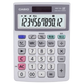 カシオ　特大表示電卓　１２桁　ミニジャストサイズ　ＭＷ－１２Ａ－Ｎ　１台