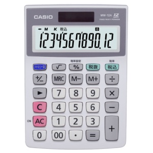 カシオ　特大表示電卓　１２桁　ミニジャストサイズ　ＭＷ－１２Ａ－Ｎ　１台1
