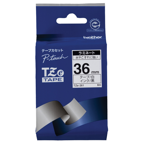 ブラザー brother ピータッチ TZe互換テープ36mmＸ8m 白黒5個