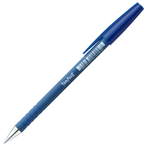 【クリックで詳細表示】TANOSEE キャップ式油性ボールペン 0.7mm 青 1本 TS-R80-BL