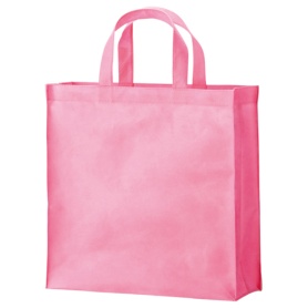 ＴＡＮＯＳＥＥ　不織布バッグ　小　ヨコ３２０×タテ３３０×マチ幅１１０ｍｍ　ピンク　１パック（１０枚）