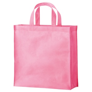 ＴＡＮＯＳＥＥ　不織布バッグ　小　ヨコ３２０×タテ３３０×マチ幅１１０ｍｍ　ピンク　１パック（１０枚）1