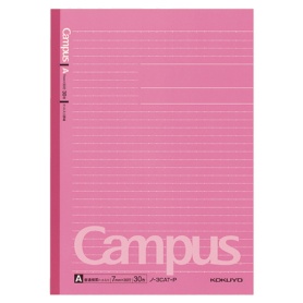 コクヨ　キャンパスノート（ドット入り罫線・カラー表紙）　セミＢ５　Ａ罫　３０枚　ピンク　ノ－３ＣＡＴ－Ｐ　１冊