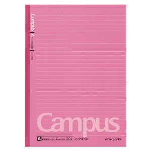コクヨ　キャンパスノート（ドット入り罫線・カラー表紙）　セミＢ５　Ａ罫　３０枚　ピンク　ノ－３ＣＡＴ－Ｐ　１冊1
