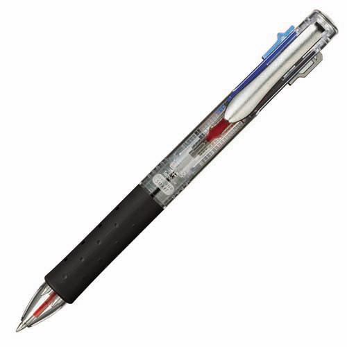 【クリックで詳細表示】トンボ鉛筆 3色油性ボールペン リポータースマート3 0.7mm (軸色 透明) BC-TRL20 1本 BC-TRL20