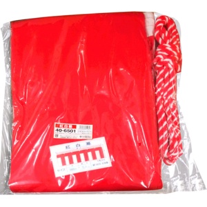 ササガワ　紅白幕　木綿製　紅白ロープ付　タテ１８００ｍｍ×長さ５．４ｍ　４０－６５０１　１枚2