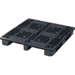 日本プラパレット　ＮＰＣ　プラスチックパレットＥＡ－１１１１ＲＲ　片面四方差し　黒　ＥＡ－１１１１ＲＲ－ＢＫ　１枚