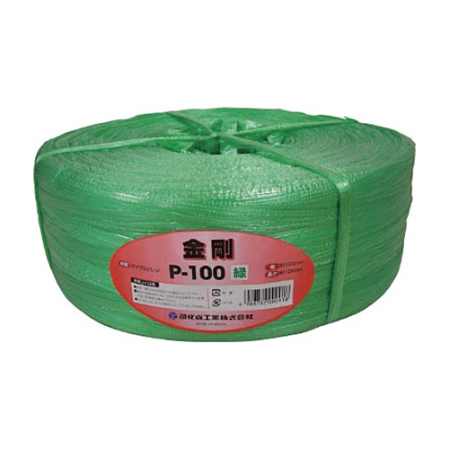 司化成工業　ツカサ　手結束用ＰＰ縄（ツカサテープ）　緑　Ｐ－１００ＧＮ　１巻1