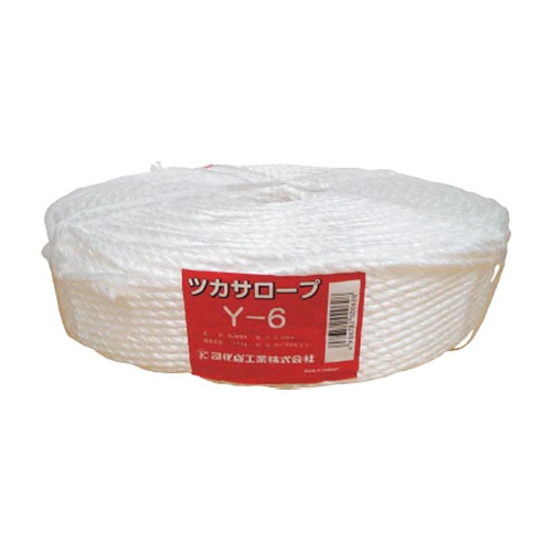 司化成工業　ツカサ　ＰＰ融着三本撚ロープ（ツカサロープ）　Ｙ－６　１巻1
