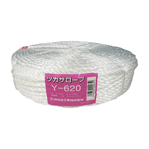 司化成工業　ツカサ　ＰＰ融着三本撚ロープ（ツカサロープ）　Ｙ－６２０　１巻1