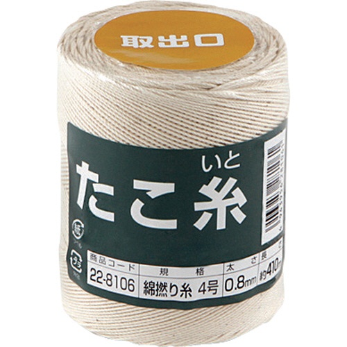 高木綱業　高木　たこ糸　綿撚り糸　＃４　２２－８１０６　１巻1