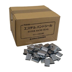 司化成工業　ツカサ　重梱包バンド用金具シール「１９ｍｍ用」　ＴＭＳ１９　１箱（１０００個）1