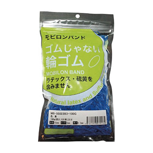 日清紡　Ｓ日清紡　モビロンバンド５５×２×０．３青／１００Ｇ　ＭＢ－５５０２３Ｂ３－１００Ｇ　１袋（１１３５本）1
