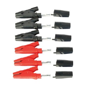 テイシン電機　圧着式モールドクリップＳ　黒／赤　Ｃ－２０１ＡＲ３Ｂ３　１パック（６個：各色３個）