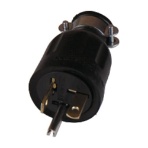 アメリカン電機　平刃形　ゴムプラグ　接地２Ｐ２０Ａ１２５Ｖ　７２１２ＧＲ　１個