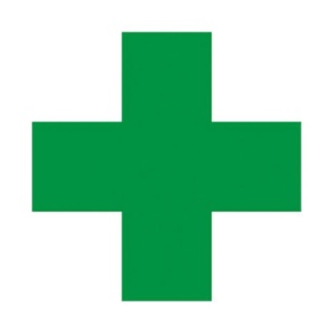 ユニット　緑十字ステッカー　１２０×１２０ｍｍ　ＰＰステッカー　３７１－１１　１組（１０枚）1