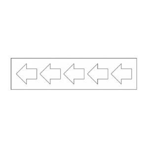 ＴＲＵＳＣＯ　配管用ステッカー　方向表示　カッティング矢印　３６×３６　白　ＴＰＳ－ＣＹＷ　１パック（５枚）1