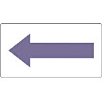 ＴＲＵＳＣＯ　配管用ステッカー　方向表示　灰紫　酸･アルカリ用　中　ＴＰＳ－Ｈ２.５Ｐ－Ｍ　１パック（５枚）1