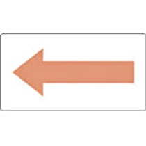 ＴＲＵＳＣＯ　配管用ステッカー　方向表示　うすい黄赤　電気用　大　ＴＰＳ－Ｈ２．５ＹＲ－Ｌ　１パック（５枚）1