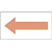 ＴＲＵＳＣＯ　配管用ステッカー　方向表示　うすい黄赤　電気用　中　ＴＰＳ－Ｈ２.５ＹＲ－Ｍ　１パック（５枚）
