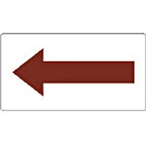 ＴＲＵＳＣＯ　配管用ステッカー　方向表示　暗い赤　蒸気用　大　ＴＰＳ－Ｈ７.５Ｒ３－Ｌ　１パック（５枚）1